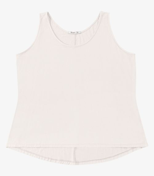 Regata Feminina Plus Size Secret Glam Bege