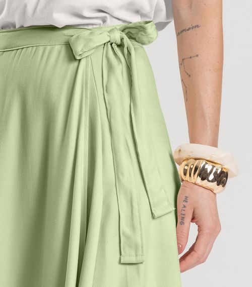 Saia Feminina Midi Envelope Dianna Verde