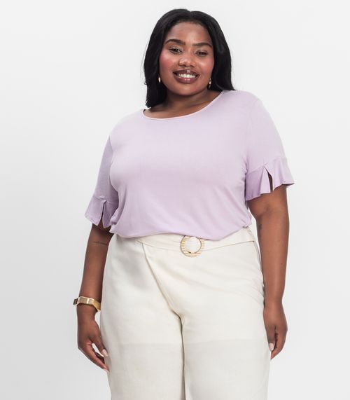 Blusa Plus Size Infinita Cor Rovitex Roxo