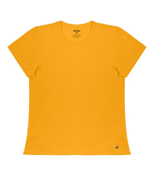 Blusa Feminina Cotton Leve Básica Rovitex Amarelo