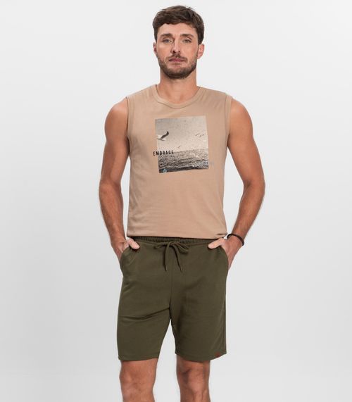 Bermuda Masculino De Moletinho Piquê Diametro Verde