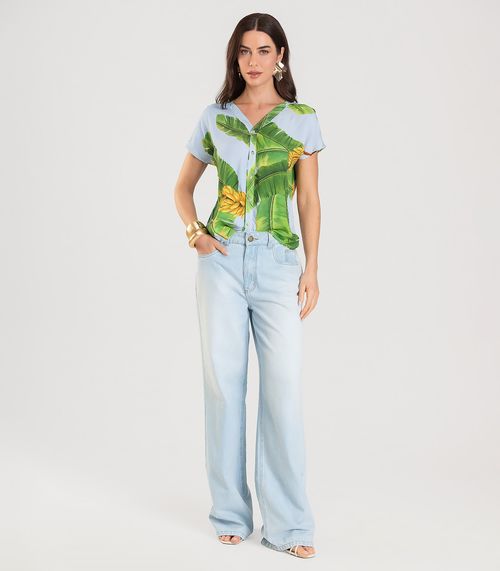 Blusa Feminina Estampada Infinita Cor Verde