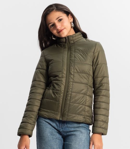 Jaqueta Puffer Juvenil Feminina Minty Verde