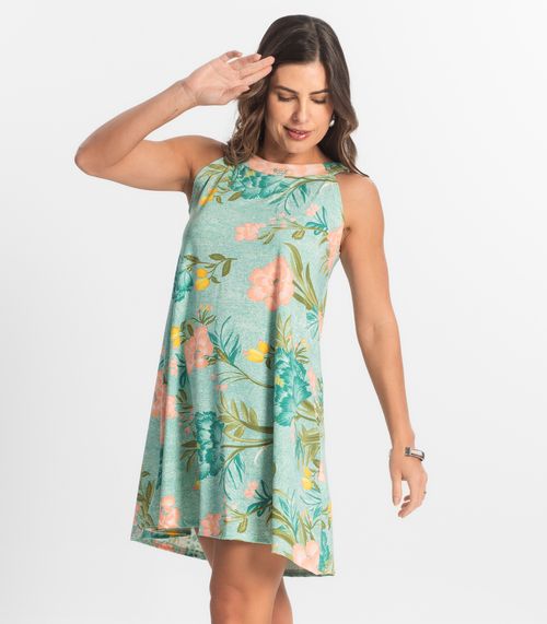 Vestido Curto Feminino Em Liganete Select Verde