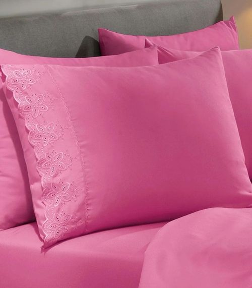 Jogo De Cama 200 Fios Queen 4 Peças Lar E Lazer Rosa