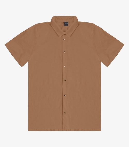 Camisa Masculina Malha Flamê Select Marrom