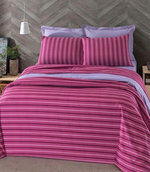 Jogo de Cama 150 Fios Casal 4 Peças Lar E Lazer Rosa