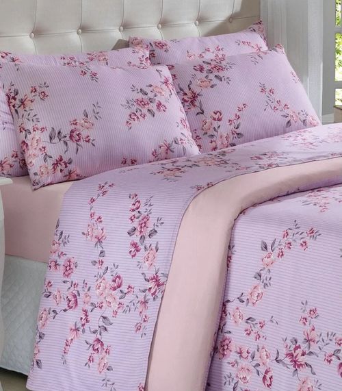 Jogo De Cama Solteiro 3 Peças Lar E Lazer Roxo