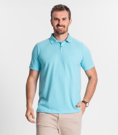 Polo Básica Masculina Diametro Azul