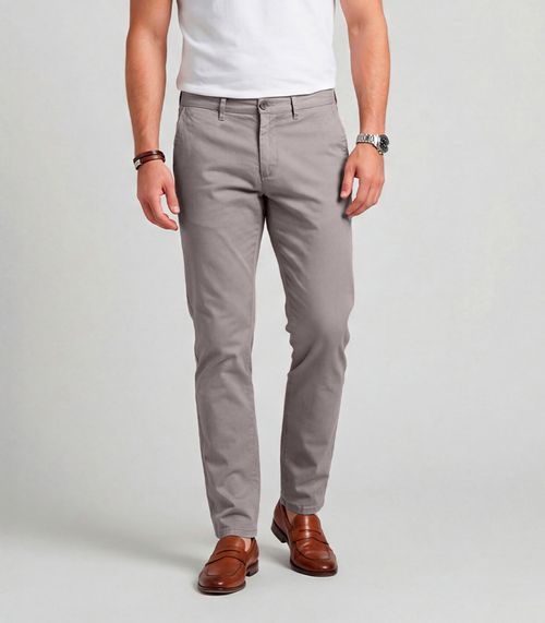 Calça Masculina Em Sarja Com Bolsos Sea Surf Cinza