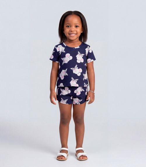 Conjunto Infantil Blusa e Shorts Select Azul