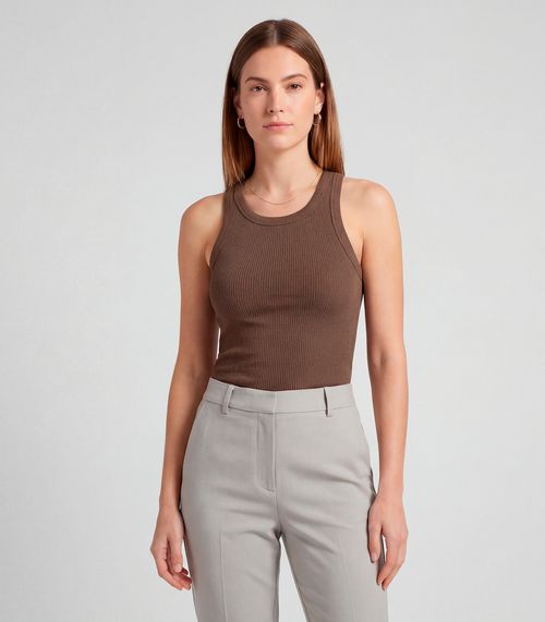 Regata Nadador Feminina Em Poliamida Sea Surf Marrom