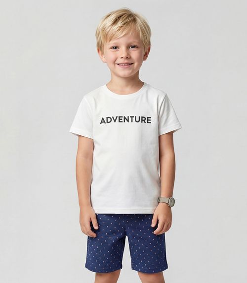 Conjunto Infantil Camiseta Com Bermuda Select Azul Marinho