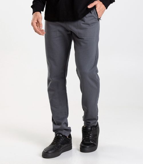 Calça Masculina Moletom Felpado Diametro Cinza