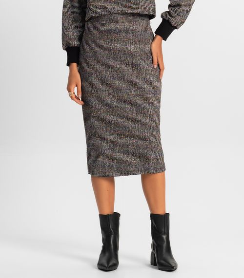 Saia Feminina Midi Rovitex Preto