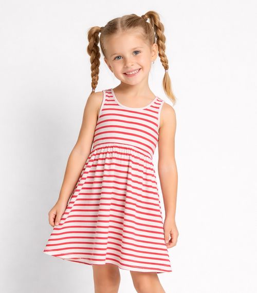 Vestido Infantil Com Cintura Franzida Select Vermelho