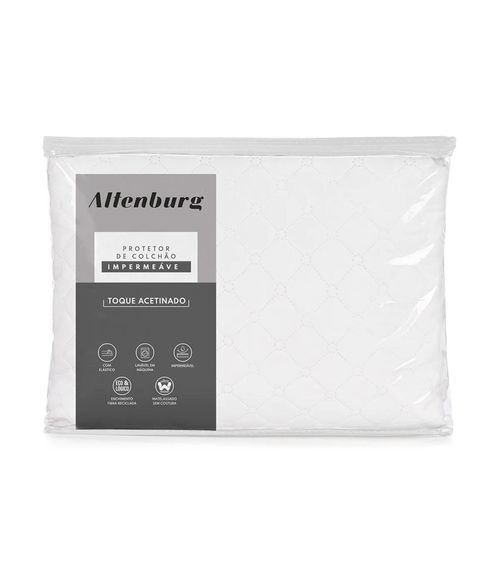 Protetor de Colchão Impermeável Queen Altenburg Branco
