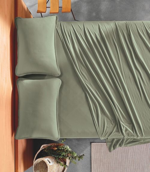 Jogo de Cama King Malha Fio Penteado Altenburg Verde