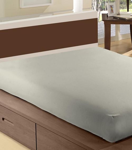 Lençol Avulso Casal Microfibra Com Elástico Camesa Bege