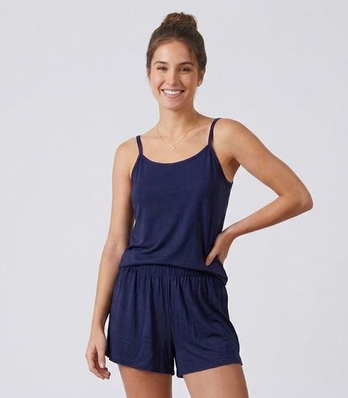 Pijama Feminino De Alças Select Azul