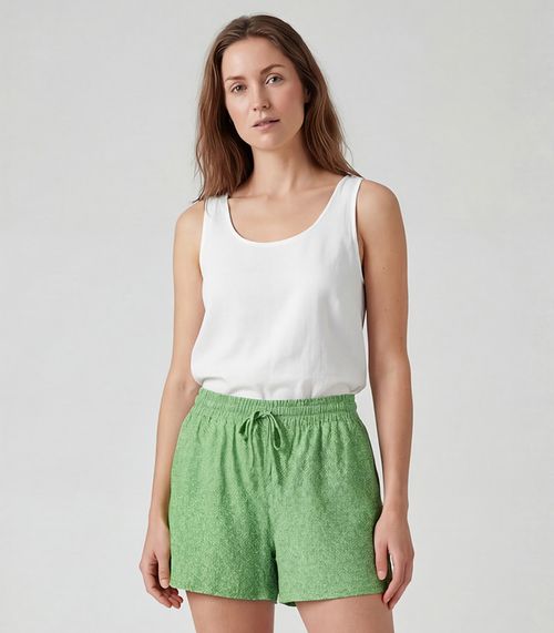 Short Feminino Com Cós E Laço Infinita Cor Verde