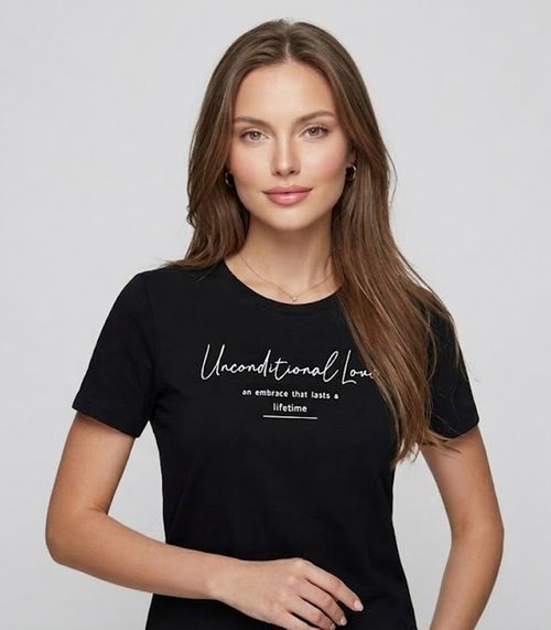 Blusa Feminina Manga Curta Infinita Cor Preto