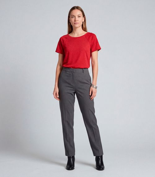 Blusa Feminina Básica Infinita Cor Vermelho