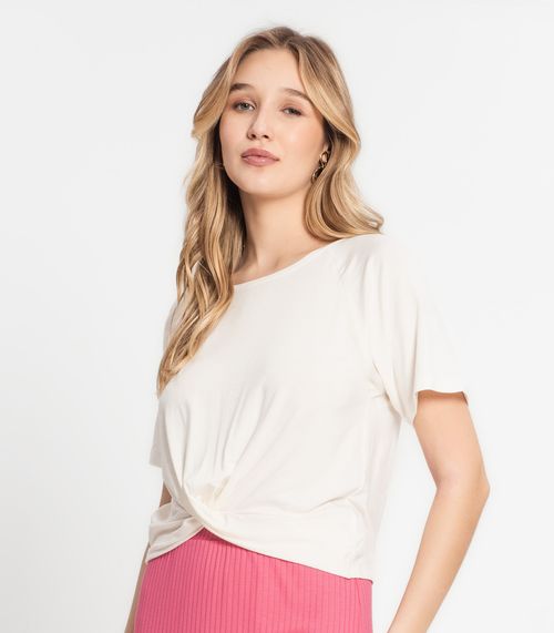 Blusa Feminina Lisa Infinita Cor Bege