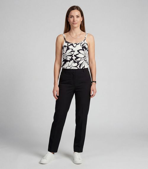 Blusa de Alça Tecido Viscose Infinita Cor Preto