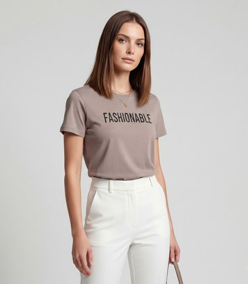 Blusa Feminina Em Visco Tricot Infinita Cor Marrom