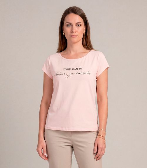 Blusa Feminina Meia Malha Com Estampa Infinita Cor Marrom