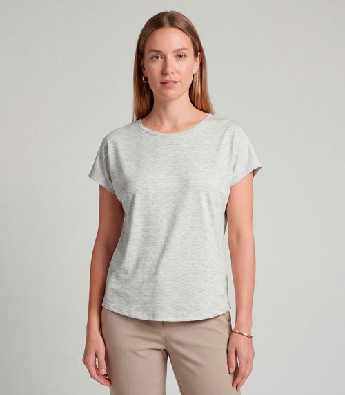 Blusa Feminina Básica Manga Curta Infinita Cor Verde