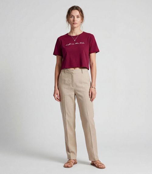 Blusa Feminina em Molecotton Viscose Infinita Cor Vermelho