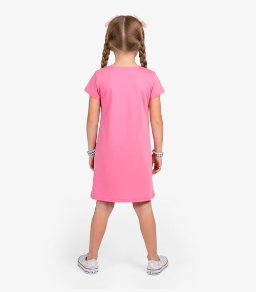Vestido Menina Infantil em Molecotton Select Rosa