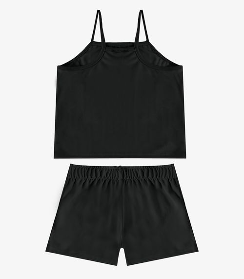 Conjunto Infantil Blusa e Shorts Menina Select Preto