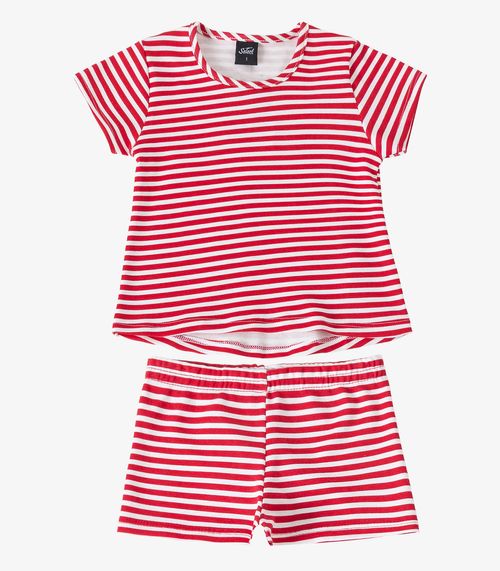 Conjunto Infantil Blusa com Shorts Select Vermelho