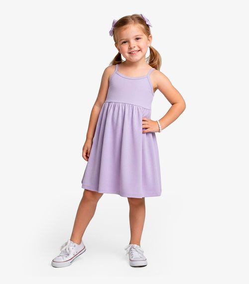 Vestido Menina Infantil de Alças Select Roxo