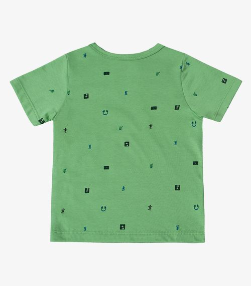 Camiseta Infantil Masculina Animais Infinita Cor Verde