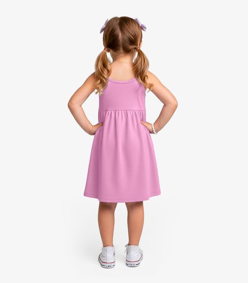 Vestido Menina Infantil de Alças Select Rosa