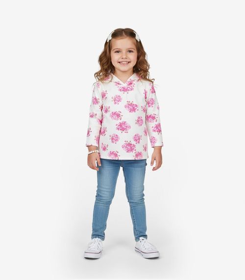 Blusão Infantil Menina Com Capuz Select Bege