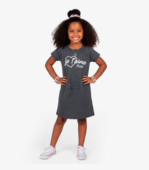 Vestido Menina Infantil em Molecotton Select Preto