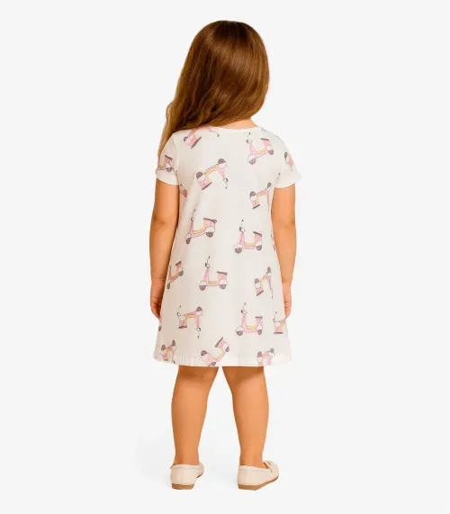 Vestido Menina Infantil Select Bege