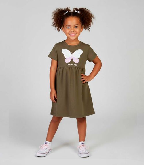 Vestido Infantil em Molecotton Select Verde