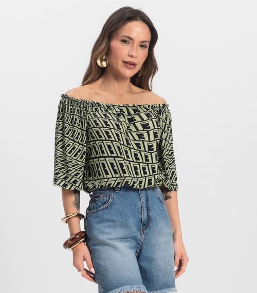 Blusa Feminina Ciganinha Infinita Cor Verde