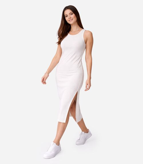 Vestido Feminino Em Ribana Infinita Cor Bege