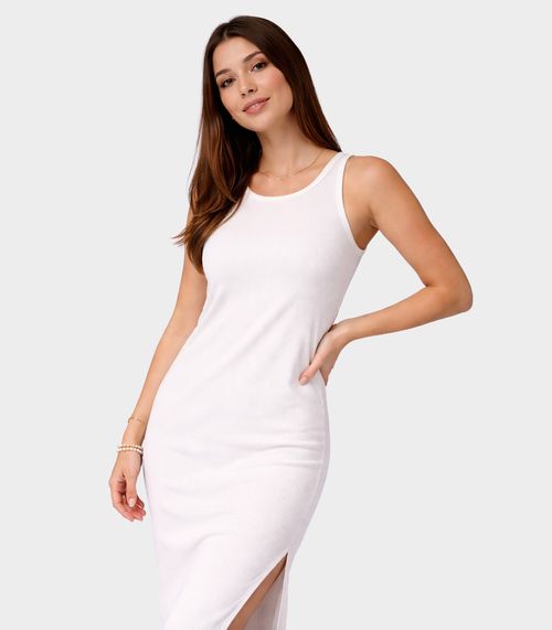Vestido Feminino Em Ribana Infinita Cor Bege