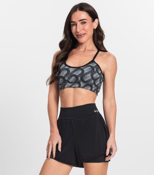 Top Feminino Sem Bojo Strong FTK Fitness Cinza