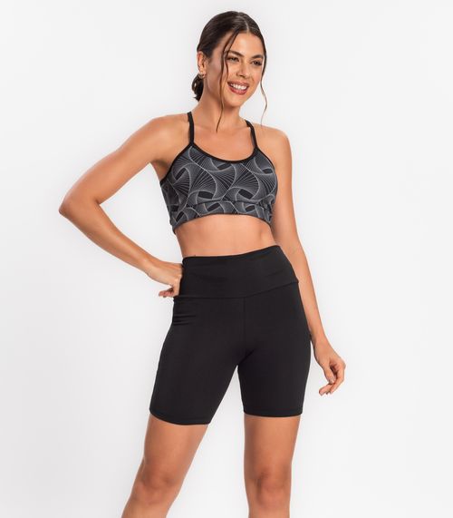 Bermuda Ciclista Feminina Básica Academia FTK Preto