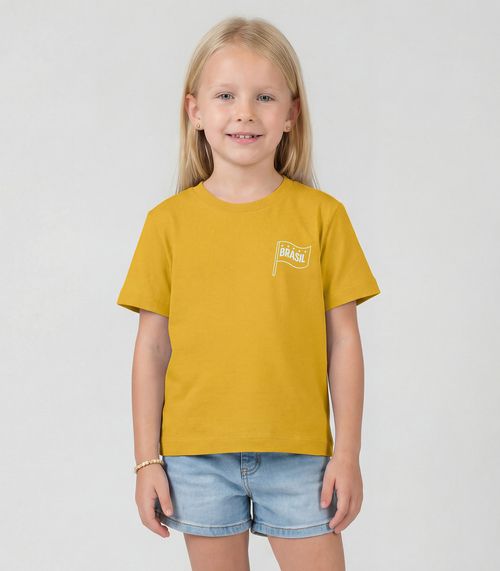 Blusa Menina Infantil Brasil Rovitex Kids Amarelo
