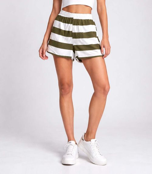 Short Feminino Com Elástico No Cós Infinita Cor Verde